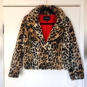 Who What Wear faux Leopard Print jacket with pockets size Medium